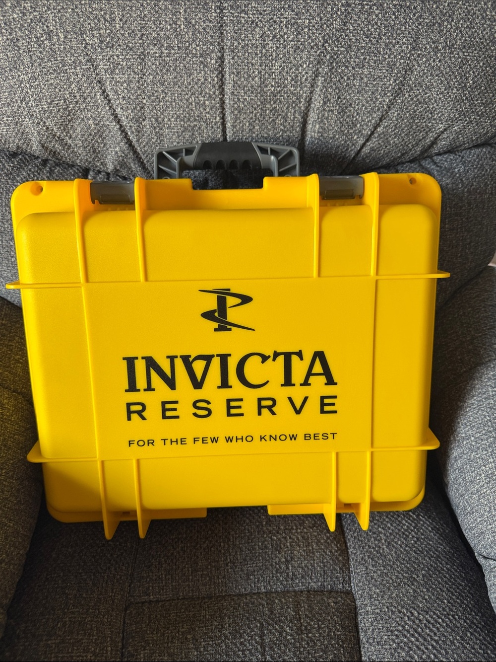 Invicta Reserve 15 Slot Yellow Hard-Shell Watch/Electronics Case with Black Log